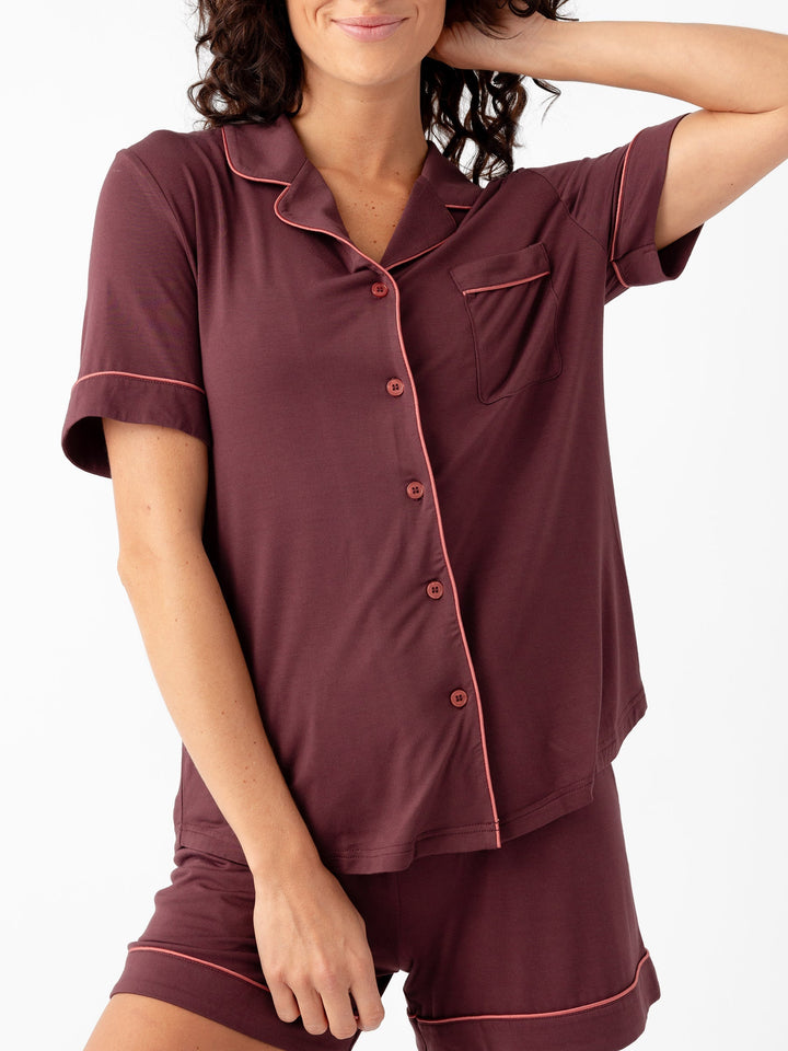 Women's Bamboo Stretch-Knit Short Sleeve Pajama Top