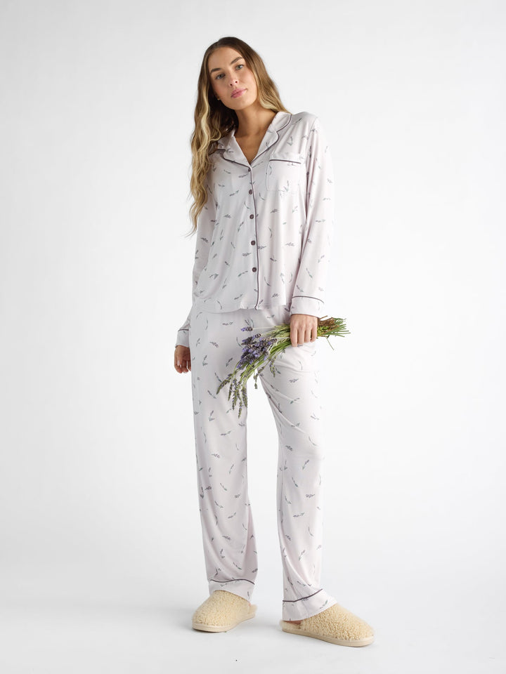 Women's Bamboo Stretch-Knit Long Sleeve Pajama Top