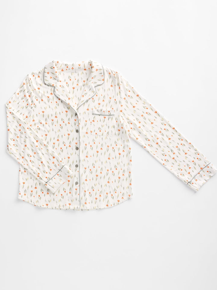 Women's Bamboo Stretch-Knit Long Sleeve Pajama Top