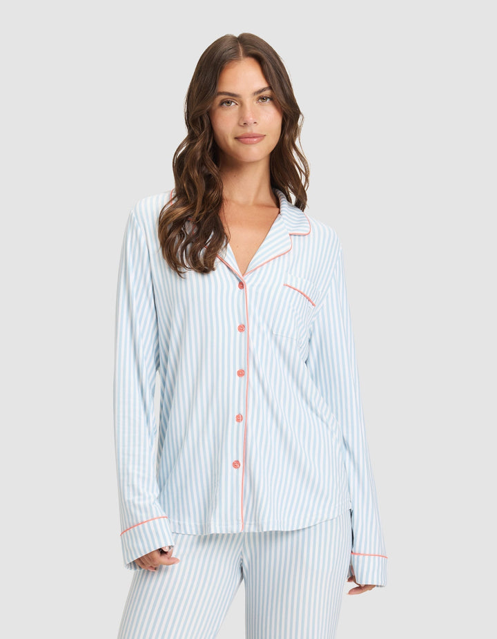 Women's Bamboo Stretch-Knit Long Sleeve Pajama Top