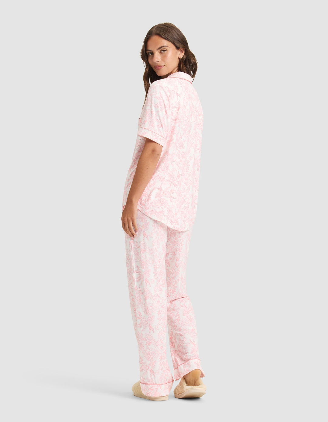 Women's Bamboo Stretch-Knit Short Sleeve & Pant Pajama Set
