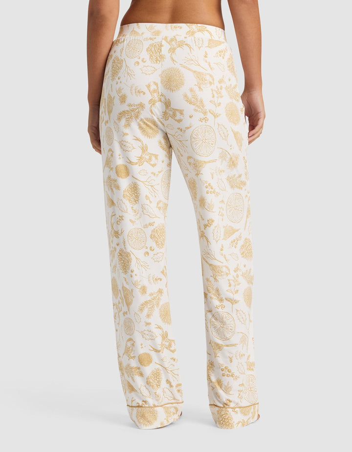 Women's Bamboo Stretch-Knit Short Sleeve & Pant Pajama Set