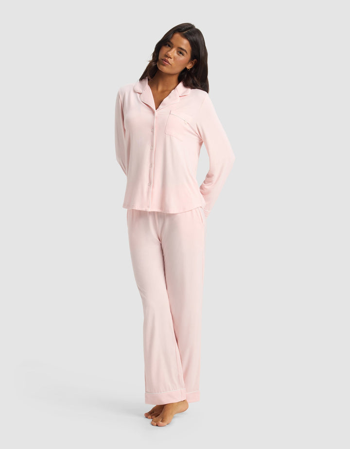 Women's Bamboo Stretch-Knit Long Sleeve Pajama Top