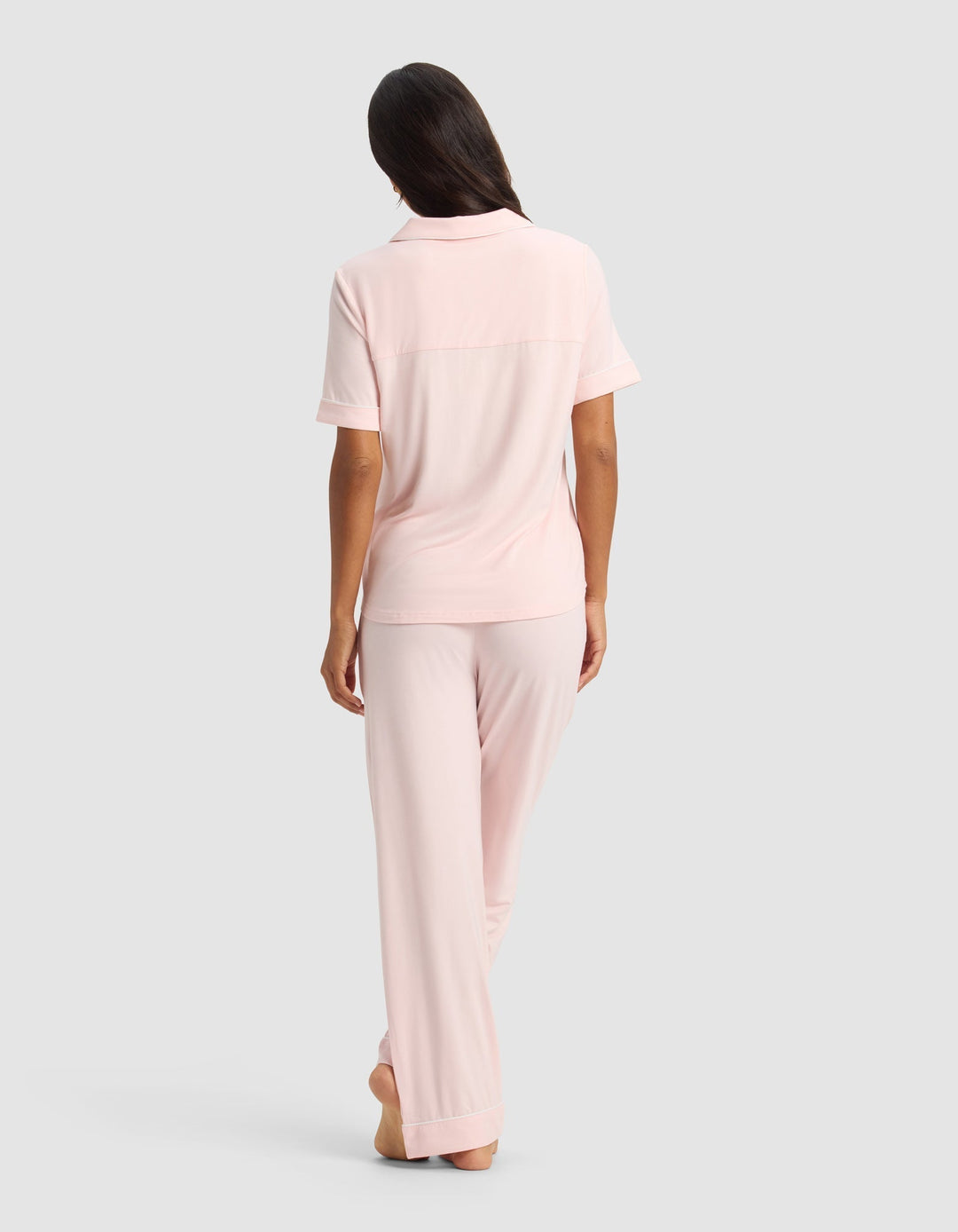 Women's Bamboo Stretch-Knit Short Sleeve & Pant Pajama Set