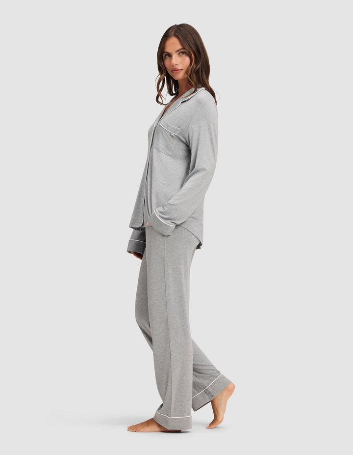 Women's Bamboo Stretch-Knit Long Sleeve Pajama Top TALL