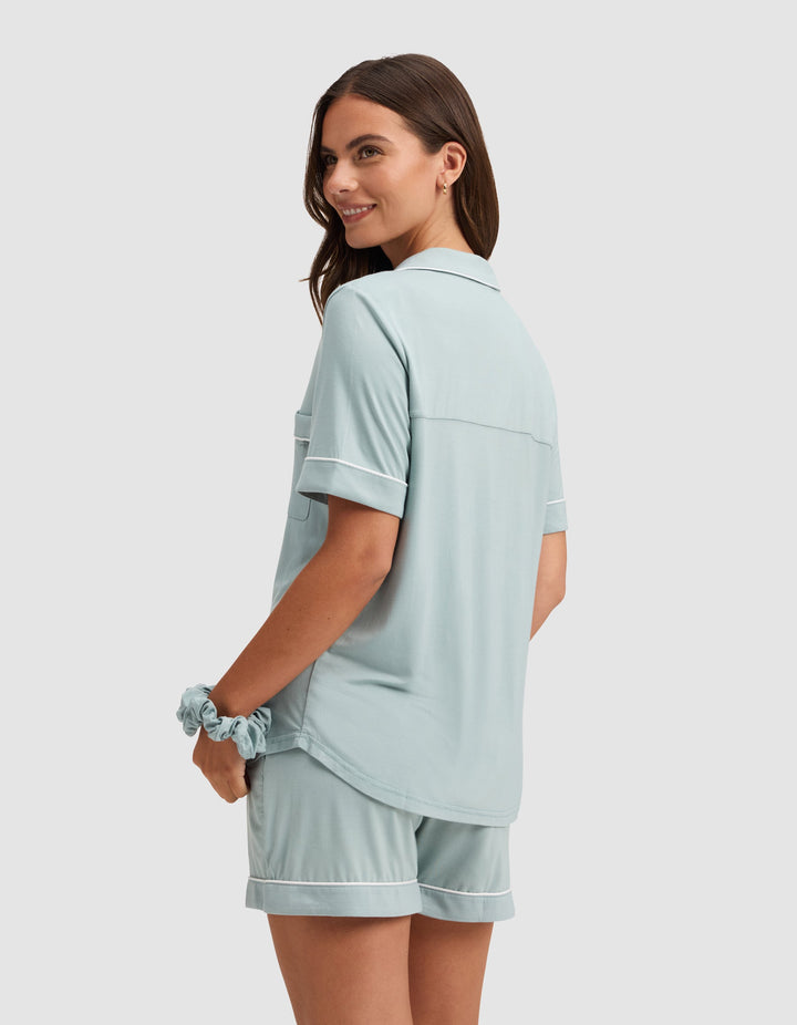 Women's Bamboo Stretch-Knit Short Sleeve Pajama Top