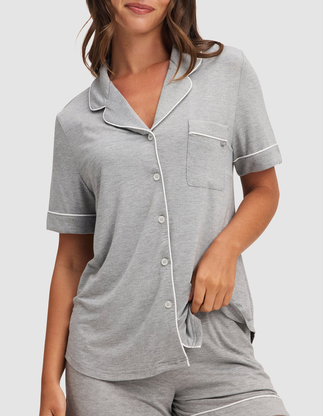 Women's Bamboo Stretch-Knit Short Sleeve Pajama Top